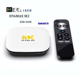 2024 Vendre à chaud 8k H96 MAX M2 Produit TV Box Android 13 Test gratuit 4 Go 32 Go RK3528 2.4 / 5G WiFi6 1000M / LAN BT5.0 Android TV Box Set Top Box