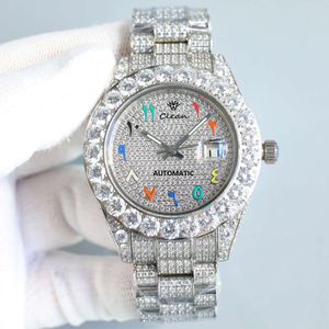 Montre-bracelet automatique en diamant pour hommes, style Hip Hop, mécanique glacée, offre spéciale, 2024