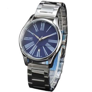 2024 Vente à chaud Calendrier minimaliste pour hommes Quartz Watch Glass Blue Light Steel Band