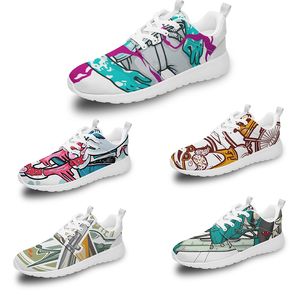 2024 Hot selling schoenen Heren en dames outdoor sneakers blauw roze gele sneakers 1a28