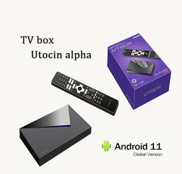 2024 Hot Utocin Alpha puissant 2G16G 2.4G + 5G WiFi Android 11 Smormeur de support Smart Android Box Set Top TV Box Crystal d'essai gratuit