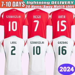 2024 Hungría para hombres Jerseys del equipo nacional Tamaño S-2xl Szoboszlai Lang Szalai Gazdag Sallai Nagy Home Away de camisas de fútbol Uniformes de manga corta