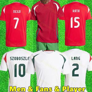 2024 Hongarije Heren Voetballen Nationaal Team Szoboszlai Lang Szalai Gazdag Sallai Nagy Home Awayfootball Shirts korte mouw uniformen