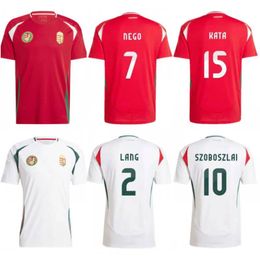 2024 Hongarije voetbaltrui Mens Szoboszlai Nagy Nego Fiola Attila Lang Shirt Kerkez Dibusz Bolla Kata Gazdag Roland Botka voetbaluniform