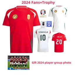 2024 Hunngarys Mens Soccer Jerseys Team National Szoboszlai Lang Szalai Gazdag Sallai Nagy Home Awsefootball Shirts Courts à manches courtes