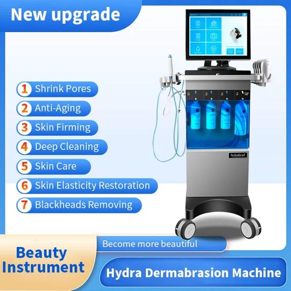 2024 Hydradermabrasion Microdermabrasionéquipement de beauté multifonctionnel Points noirs Acné Remover Nettoyant pour le visage Nettoyage des pores Peeling à l'eau