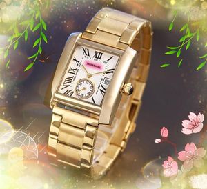 2024 ICE Out Hip Hop Heren Dames Leisure Horloges Zakelijke trend highend Japan Quartz Uurwerk Automatische Datum Klok Vierkante Romeinse Wijzerplaat Polshorloge accessoires geschenken
