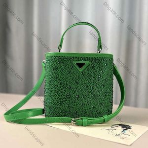 Mini sac seau incrusté pour femmes, sac à main à bandoulière avec diamant avancé, sens avancé, liquidation des magasins, 2024