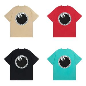 2024 INS Brand Mens Designer T-shirts High Street Billiars Black 8 Planet Print Top Quality 100% Cotton Tee T-shirt S-xl 4 Colors BM