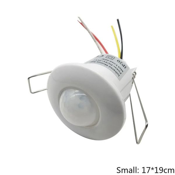 2024 Contacto seco silencioso inteligente de 12 V-24 V Mini Interruptor de inducción de cuerpo humano infrarrojo incrustado Señal de tubería de caña 1.para el sistema de automatización del hogar