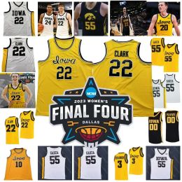 2024 Maillot de basket-ball Iowa Hawkeyes personnalisé 22 Caitlin Clark Luka Garza Joe Wieskamp CJ Fredrick Bohannon Connor Mcaffery Ulis