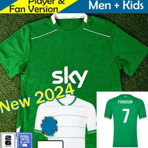 2024 Ireland Home Green Soccer Jerseys Kit Doherty Duffy 23 24 Nationaal Team White Tops Tee Egan Brady Keane Hendrick McClean Football Shirt Men Kids Uniform