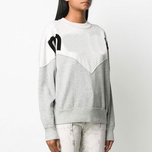 2024 Isabel Marant Femmes Designer Pull Sweat-shirt Casual Mode Lettre Col rond Sweat à capuche polyvalent Tops amples Pull chaud