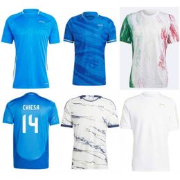 2024 Italië Soccer Jersey Men 125th Anniversary Pellegrini Dimarco Bonucci Verratti Pinamonti voetbalshirt Jeugd Raspadori Gnonto Politano Grifo Zaniolo Kids