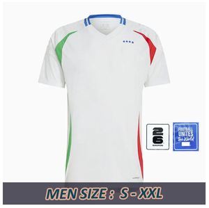 2024 Italys 125 años Jerseys de fútbol Versión del jugador Maglie da Calcio Totti Verratti Chiesa Italia 23 24 Camisas de fútbol Men set Kits Kit uni 712