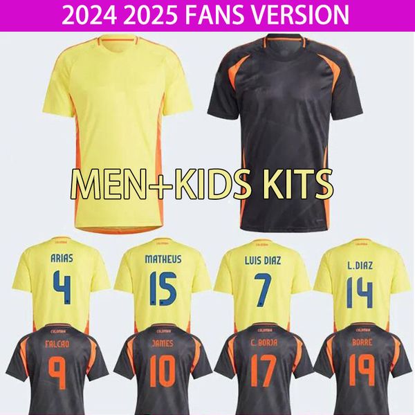 2024 James Soccer Fans 3xl 4xl Plus taille Jerseys 24/25 COL0MBIA FAJAS CHIME DE FOOTBALL DE FOOTBAL