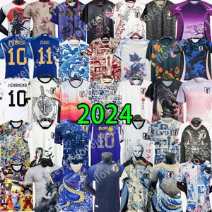 2024 Japan Soccer Jerseys Cartoon Ueda Ito Isagi Atom Tsubasa Minamino Doan Kubo Mitoma Tomiyasu Endo Nakata 24 25 Shirt de football uniforme japonais T Dragon chinois