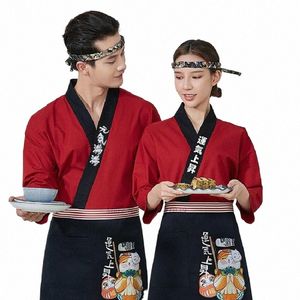 2024 Japanse Keuken Chef Shirt Hotel Keuken Jas Koreaanse Barbeque Restaurant Ober Werkkleding Japan Sushi Kimo Jas R0Mx #