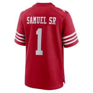 2024 Jersey SF Deebo Samuel Sr 1 Team Jerseys Rouge Noir Blanc Et Couleur Retour Cousu Taille Homme S-XXXL