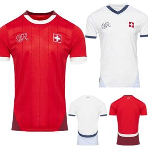 2024 Jerseys Euro Cup Suiza Soccer Equipo Nacional Suizo Eedi Akanji Zakaria Sow Rieder Embolo Shaqiri Home Away Football Shirts Tamaño S 4XL