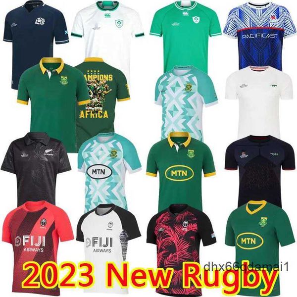 2024 Jerseys South Englands Afrique Irlande Black Samoas RUGBY Ecosse Fidji 24 Mondes Rugby Home Away Mens Shirt Jersey OHQ7