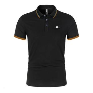 2024 Jlindeberg golfpolo shirt snel drogende transpiratie ademende revers korte mouwen t-shirt mannen zomer 240417