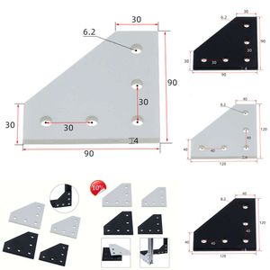 2024 Gezamenlijke bordplaat Hoekhoekbeugel L-vormige verbindingsplaat 5 gaten 90 graden aluminium profielfittingen Bevestigingsmiddelen