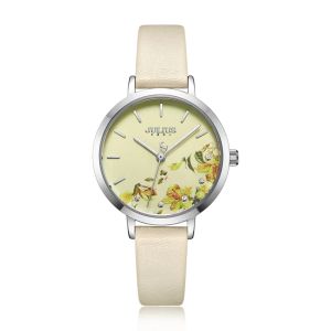 2024 Julius Watch Green Fresh Girl Fashion Watch Flower Design Delicate Gift Watch Clock voor GF met cadeaubonnen verpakking JA-1089