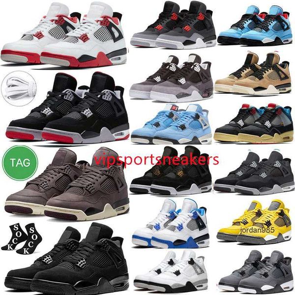 2024 jumpman 4 Midnight Navy Hommes Basketball Chaussures Red Thunder Sail Military Black Cat Canvas Buy 4s White Oreo Money Purple Cool Grey Motorsports Women Sport Shoe