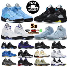 2024 Jumpman 5 5s Zapatos de baloncesto para hombre Concord Off Noir UNC University Aqua Blue Bird Raging Bull Aqua Fire Red Green Bean Easter Sail hombres entrenadores zapatillas deportivas