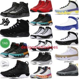 2024 Jumpman 9 9S Zapatos de baloncesto para hombre Bred University Gold Blue Gym Chile Red UNC Cool Particle Grey Racer Blue Statue Anthracite Sport Sneakers Entrenadores Tamaño 7-13