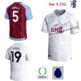 2024 Kamara Aston Villaes Soccer Jerseys Home Kamara Watkins Buendia 23 24 Aston Villaes Kids Football McGinn El Ghazi Douglas Luiz Mings Konsa Cash Football Jersey