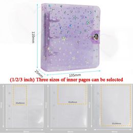 2024 Kawaii Star 1/2/3 pulgadas álbum de fotos con página interna KPOP Photocard Collect Book 3 Rings Binder Cards Organizer Book Stationery1.Kawaii