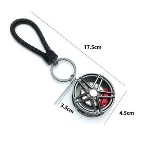 2024 Sleutelhanger 3D Mini Model BBS Velg Sleutelhanger Metalen Autosleutel Ring Wielnaaf Sleutelhanger Auto Verkoop geschenken met Remschijf