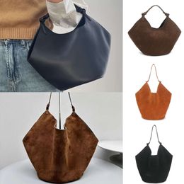 2024 khaite designer tas dames suède tote grote maxi handtassen bevestigt crossbody shopping strand munt purn bakken schouders echte lederen tassen