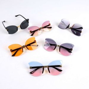 2024 Kids Butterfly Sunglasses Girls Brand Cat Eye Childre