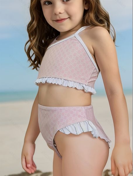 2024 Kids Designer Swimwear Pink Summer Letter Imprimé One-Pieces Girls Fashion Swim Wear Beach Bikinis Multi Styles Enfants Swimwars