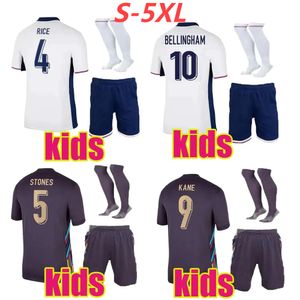 2024 Kids Football Kits Engelands voetbalshirts Saka Foden Bellingham Rashford Engeland Kane Sterling Grealish National Team voetbalkit