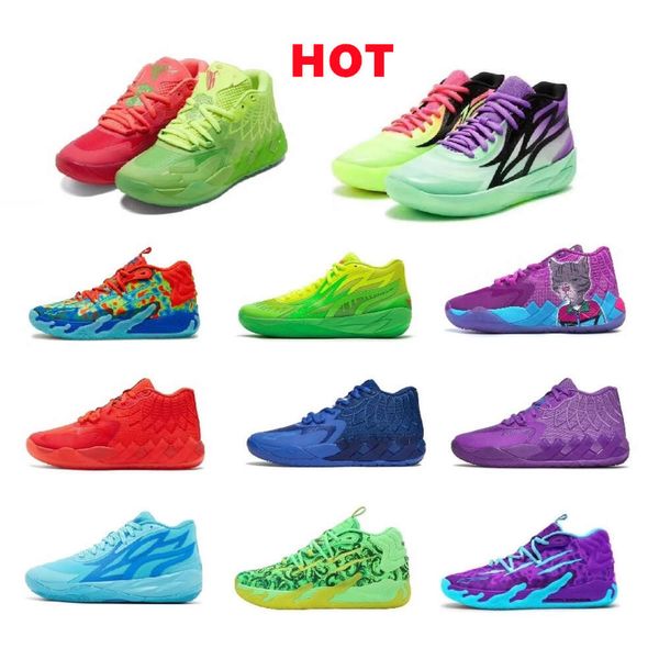 2024 Niños LaMelo Ball MB02 Rick Morty Hombres Zapatos de baloncesto Zapatillas de deporte para la venta Slime Grade School Sport Zapato Tienda en línea US4.5-US12