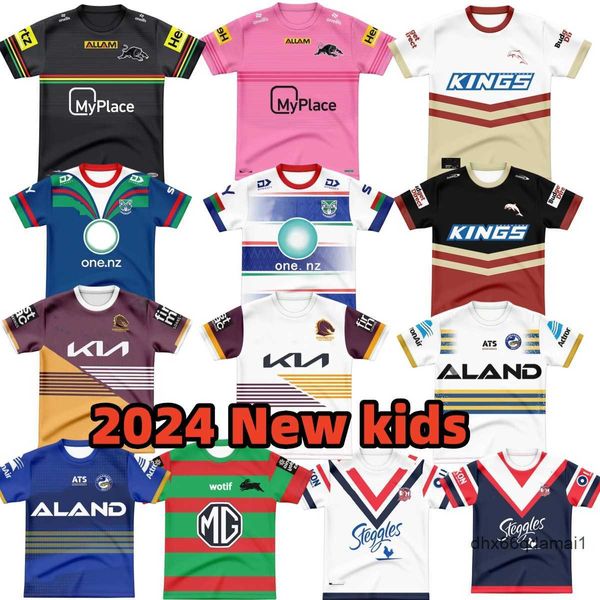 2024 niños Penrith Panthers Dolphins rugby Jerseys Broncos conejo 24 Titans Sea Eagles STORM Brisbane Eels ROOSTERS camisetas de local visitante 2IL8