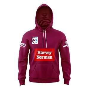 Sweat à capuche de Rugby pour enfants, Queensland Maroons, pour garçons et filles, pour l'extérieur, à la maison, 2024