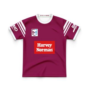 2024 Rugby Jersey voor kinderen 24 Queensland Maroons Jersey Jongens Meisjes Thuis weg Outdoor Jersey Kinder T-shirts