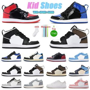 2024 chaussures pour enfants jumpman 1 1s bas enfants enfants chaussures de designer enfants haute hommes femmes chaussures de bébé Olive Black Phantom chaussures pour bébés chaussures pour tout-petits baskets pour enfants baskets pour tout-petits