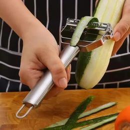 2024 Kitchen Veleper Peeler Peeler en acier inoxydable Planer Melon Planer Double-Head Peeler Ménage à fonctions multiples Fruits et légumes Peeler