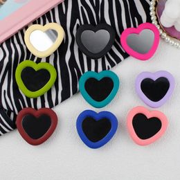 2024 Korea Ins Cute Love Heart Mirror Lazy Griptok Bracket voor iPhone 14 Plus Accessoires Grip Tok Silicone telefoonhouder Ring Stand1.Love Heart Mirror Grip Tok