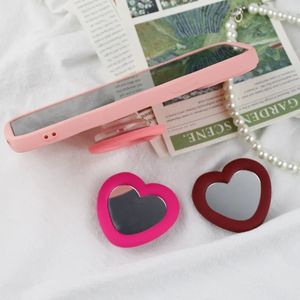 2024 Corea Ins Cuteo Mirror Heart Heart Soporte de Griptok Lazy para iPhone 14 Plus Accesorios TOK Silicona Soporte de titular de teléfono Soporte para el anillo