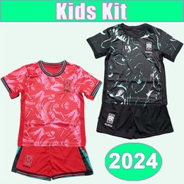 2024 Korea Kids Kit Soccer Jerseys National Team H M Son J S Lee I B Hwang Y G Kim M J Kim Kim Jinsu Home Away Child Suit voetbalhirtuniformen