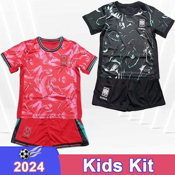 2024 Corée Kit Kit Soccer Jerseys National Team H M Son J S Lee I B Hwang y G Kim M J Kim Home Away Child Suit Football Shirt
