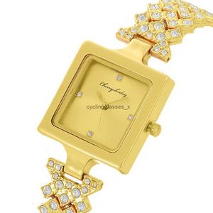 2024 Korean Fashion Diamond Square Personnalize Watch Steel Band Bracelet Quartz