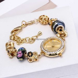 2024 Koreaanse mode veelzijdige hanger armband Watch diamanten prachtige sieraden